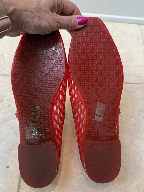 NWOB Sam Edelman Michaela Jelly Mary Jane Flat, Size 9M, Red Jelly - Picture 8 of 12